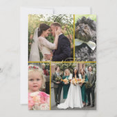 Wedding Love n Thanks Photo Collage Message Bedankkaart (Voorkant)