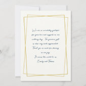 Wedding Love n Thanks Photo Collage Message Bedankkaart (Achterkant)