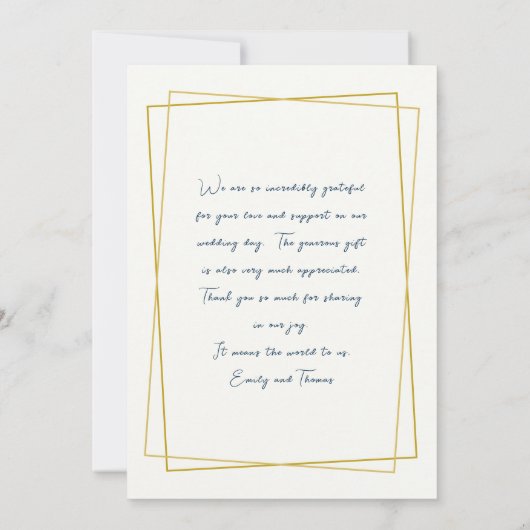 Wedding Love n Thanks Photo Collage Message Bedankkaart (Achterkant)