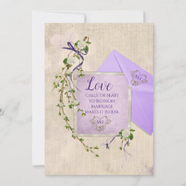 Wedding Love Quote met Floral Branch Kaart