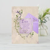 Wedding Love Quote met Floral Branch Kaart (Staand voorkant)