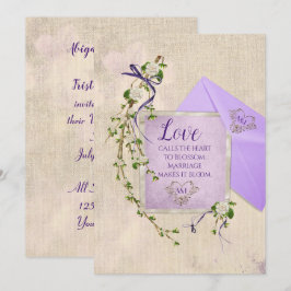 Wedding Love Quote met Floral Branch Kaart