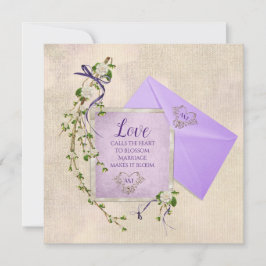 Wedding Love Quote met Floral Branch Kaart