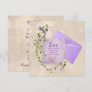 Wedding Love Quote met Floral Branch Kaart