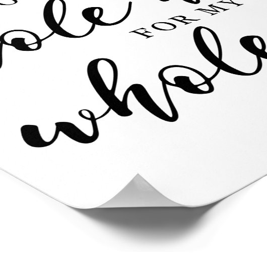 Wedding Love Quote Poster (Hoek)