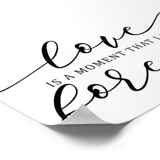 Wedding Love Quote Poster (Hoek)