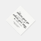 Wedding Love Quote Servet (Hoek)