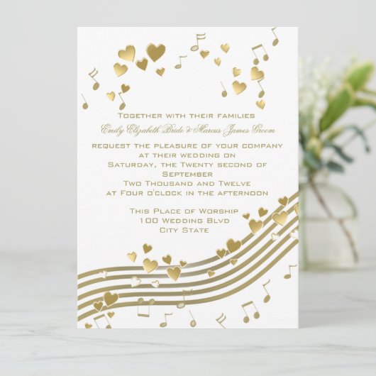 Wedding Love Song Kaart (Staand voorkant)