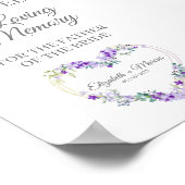 Wedding Loving Memory Reserved Seat Floral Heart Poster (Hoek)