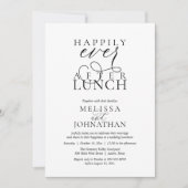 Wedding Lunch Invites, Elegant Happily Ever After Kaart (Voorkant)