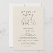 Wedding Lunch Invites, Elegant Happily Ever After Kaart (Voorkant)