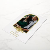 Wedding Luxury Golden Arch Effect Photo Folie Uitnodiging (Gedraaid)
