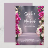 Wedding Magazine Hoesje Witte Rozen en Orchideeën Kaart (Voorkant / Achterkant)