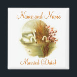 Wedding Magnet<br><div class="desc">Deze magneet heeft bijbehorende uitnodigingen,  RSVP-briefkaarten en briefing - een groot voordeel voor gasten om je speciale dag te herinneren</div>