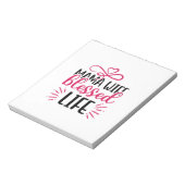 Wedding Mama Wife Blessed Life Notitieblok (Linkerzijde)