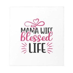 Wedding Mama Wife Blessed Life Notitieblok