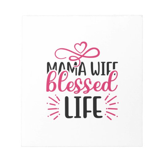 Wedding Mama Wife Blessed Life Notitieblok (Voorkant)