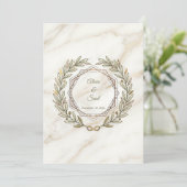 Wedding Marble and Laurel / Boda Mármol y Laurel Save The Date (Staand voorkant)