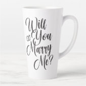 Wedding Marriage Elegant Script Proposal  Latte Mok (Rechts)