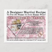 Wedding Martini Recept Briefkaart (Voorkant)