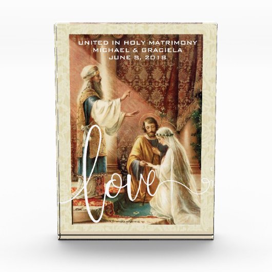 WEDDING MARY JOSEPH RELIGIOUS KEEPSAKE FOTOBLOKKEN (Voorkant)