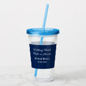 Wedding Match made in heaven bruiloft gunsten blau Acryl Drinkbeker (Achterkant)