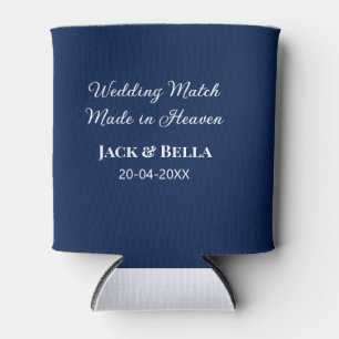 Wedding Match made in heaven bruiloft gunsten blau Blikjeskoeler