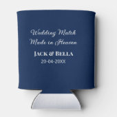 Wedding Match made in heaven bruiloft gunsten blau Blikjeskoeler (Achterkant)