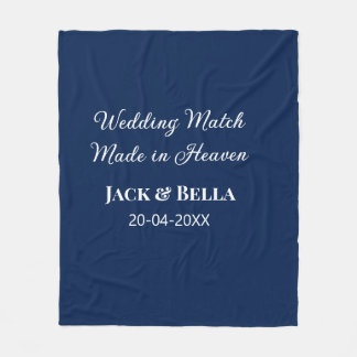 Wedding Match made in heaven bruiloft gunsten blau Fleece Deken