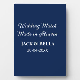 Wedding Match made in heaven bruiloft gunsten blau Fotoplaat