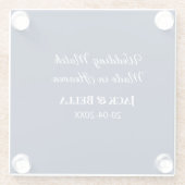 Wedding Match made in heaven bruiloft gunsten blau Glazen Onderzetter (Achterkant)