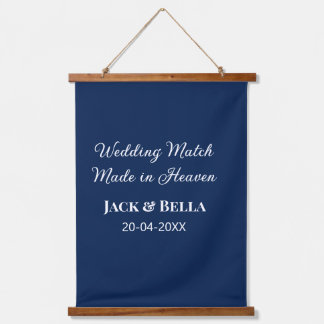 Wedding Match made in heaven bruiloft gunsten blau Hangend Wandkleed