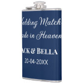Wedding Match made in heaven bruiloft gunsten blau Heupfles (Links)