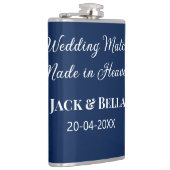 Wedding Match made in heaven bruiloft gunsten blau Heupfles (Rechts)