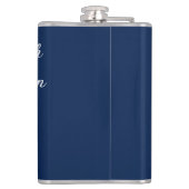 Wedding Match made in heaven bruiloft gunsten blau Heupfles (Achterkant)