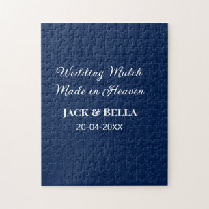 Wedding Match made in heaven bruiloft gunsten blau Legpuzzel