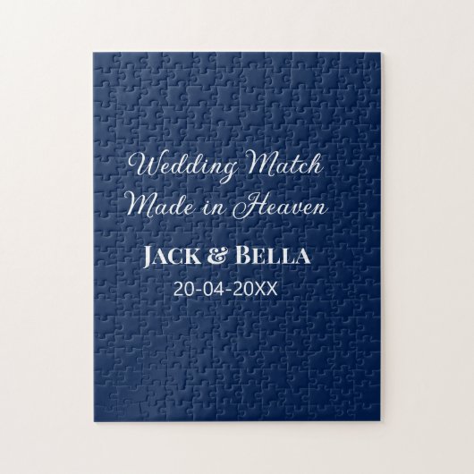 Wedding Match made in heaven bruiloft gunsten blau Legpuzzel (Verticaal)