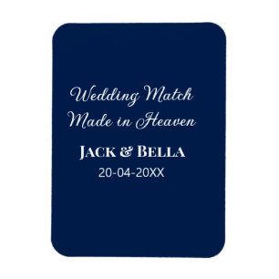 Wedding Match made in heaven bruiloft gunsten blau Magneet