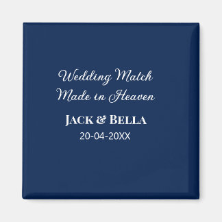 Wedding Match made in heaven bruiloft gunsten blau Magneet