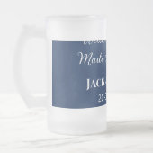 Wedding Match made in heaven bruiloft gunsten blau Matglas Bierpul (Links)