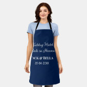 Wedding Match made in heaven bruiloft gunsten blau Schort (Gedragen)