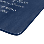 Wedding Match made in heaven bruiloft gunsten blau Snijplank (Hoek)