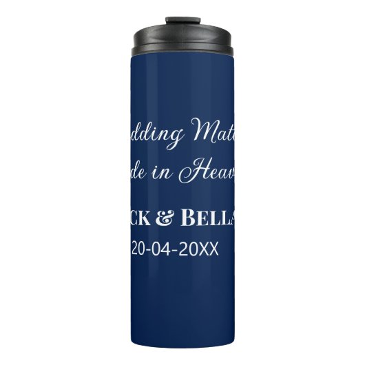 Wedding Match made in heaven bruiloft gunsten blau Thermosbeker (Voorkant)