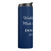 Wedding Match made in heaven bruiloft gunsten blau Thermosbeker (Gedraaid links)