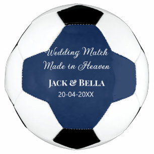 Wedding Match made in heaven bruiloft gunsten blau Voetbal