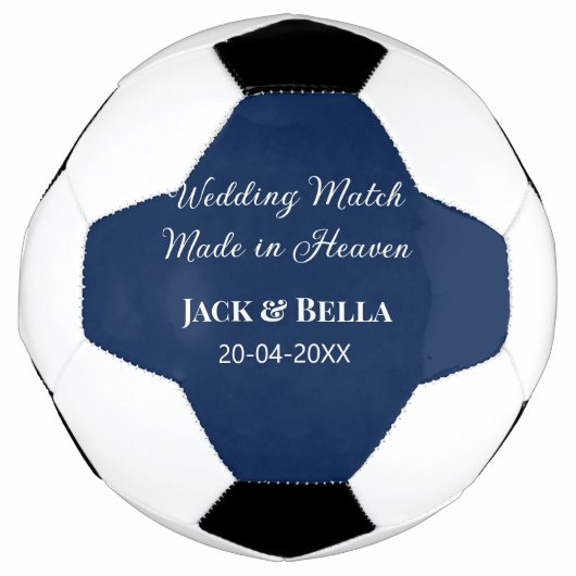 Wedding Match made in heaven bruiloft gunsten blau Voetbal (Voorkant)