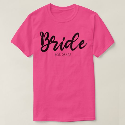 Wedding Matching Gifts Bride Est T-shirt (Design voorkant)