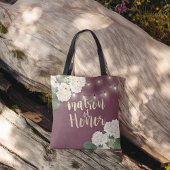 Wedding Matron of Honor Hydrangeas & String Lights Tote Bag