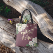Wedding Matron of Honor Hydrangeas & String Lights Tote Bag