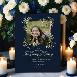 Wedding Memorial Table Hand Lettered Flourish Reclamebord Met Voetstuk